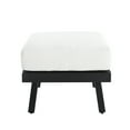 thumbnail image 5 of Linon Arlington Metal Outdoor Ottoman with Cushion Top, Black/White, 5 of 8