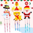 thumbnail image 1 of Child DIY Christmas Wind Chimes Aeolian Bells Educational Toys Craft Kits Xmas Decoration DIY Wind Chimes Aeolian Bells heqiyong LED, 1 of 2