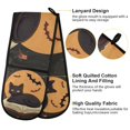 thumbnail image 2 of Yayeee Double Oven Mitt Kitchen Heat Resistant Baking 35" x7" Quilted Glove, Orange Halloween Cat, 2 of 6