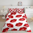 thumbnail image 2 of Couette en Duvet Lèvres Rouges Motif Bouche Aguichant Ensembles de Couette Simple pour Femme Homme Ensembles de Literie Imprimés Lèvres Ensembles de Literie Art Moderne Minimaliste Ensembles de Couette pour Déco de Chambre, 2 of 7