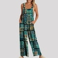 thumbnail image 2 of Deals LYXSSBYX Womens Jumpsuits and Rompers Clearance Womens Fashion Summer Casual Sleeveless Suspender Jumpsuit, 2 of 6