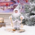 thumbnail image 2 of Adorno navideño de Papá Noel de pie, plateado, 2 of 5