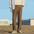thumbnail image 3 of Pantalones de traje para hombre, color caqui, holgados, elásticos, rectos, drapeados, para hombre, pierna ancha, ropa barata, elegante, caliente, fina, 3 of 5