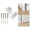 thumbnail image 6 of 2 Pieces Durable Sliding Barn Door Floor Guides Bottom Floor Mounted Part Clip L Guide Hardware W/ Screws Wood Door White for Cabinet Closet, 6 of 8