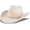 Cream, variant on Women's Felt Macrame Trim Cowboy Hat