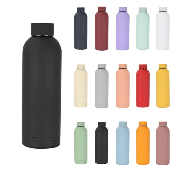 Portable Insulated Water Bottles, Stainless Steel Water Bottle, Small Mouth Water Bottle for Sports & Travel, Leak-Proof