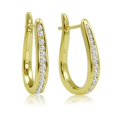 thumbnail image 1 of Diamond Hoop Earrings in 10K Yellow Gold, 0.25 ct, 1 of 1