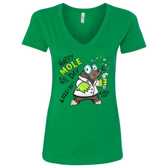 Inktastic Happy Mole Day Chemistry Mole Women's V-Neck T-Shirt