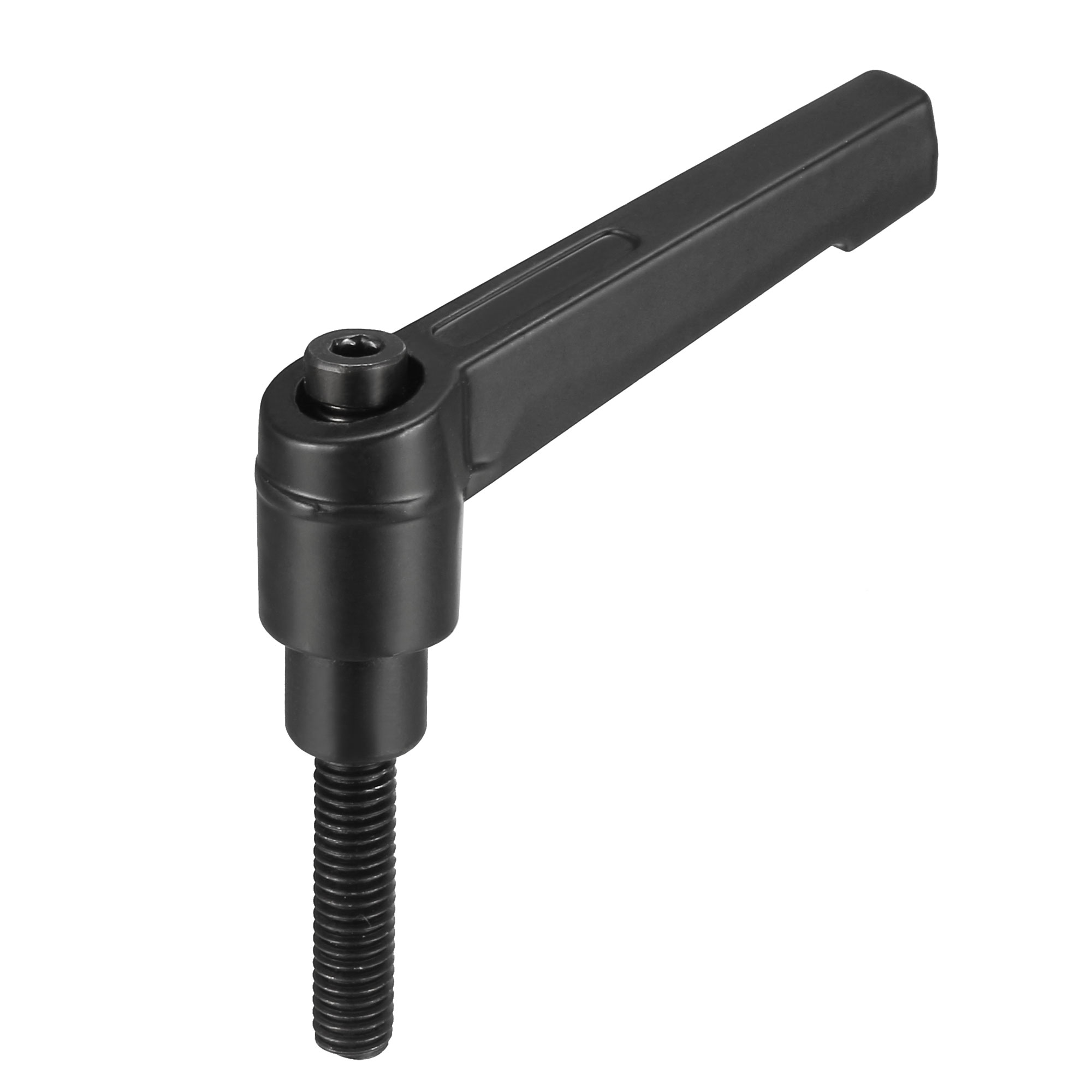 Uxcell M6 X 25mm Adjustable Clamping Lever Handle With Stud Black Walmart Com Walmart Com