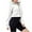 01-White, variant on BiZtdJrK Full Zip Cropped Athletic Jacket Women Long Sleeve Workout Sweatshirt Hoodie Lightweight Casual Lounge Hoodies White M