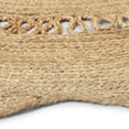 thumbnail image 4 of · REDEARTH · Round Area Rug - 5 Feet Braided Scalloped Desert Wave Natural Jute Rug- Artisan Made Boho Jute Patterned Rugs for Bedroom, Kitchen, Living Room, Farmhouse, Handmade Vintage Decor, 4 of 6