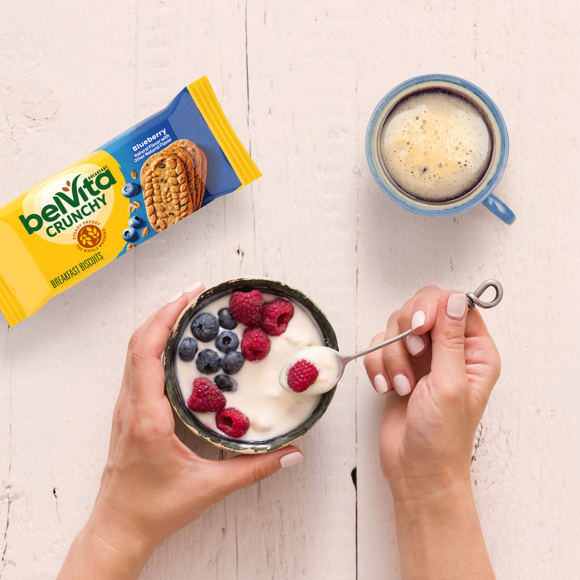 (3 pack) belVita Breakfast Bars Biscuits, Blueberry, Value Pack, 12 Packs (4 Biscuits Per Pack)