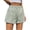 Mint Green #24, variant on Women's Striped Print Shorts High Waisted Elastic Waist Wide Leg Loose Casual Shorts M