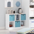 thumbnail image 2 of Pemberly Row Engineered Wood 3x2 Bookcase Storage w/Bins in White/Light Blue, 2 of 6