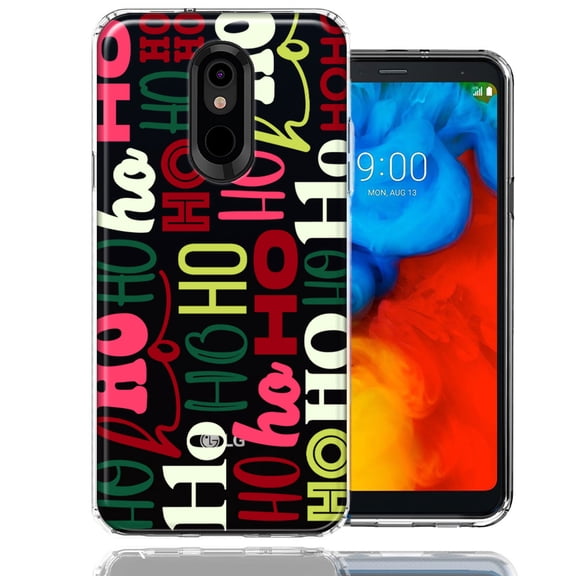 MUNDAZE LG Aristo 2/3/K8 Christmas Santa Ho Ho Ho textagraphy Festive Holiday Double Layer Phone Case Cover