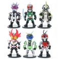 thumbnail image 1 of Figura de juguete con forma de llave, muñeco de anime, Kamen Knight, 6 unidades, 1 of 4