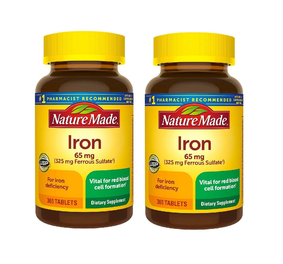 Nature Made Iron, 65 mg, 365 Tablets 2PK