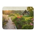 thumbnail image 1 of SIDONKU Green Landscape Road in The Beautiful Garden House Spring Summer Doormat Floor Rug Bath Mat 23.6x15.7 inch, 1 of 1