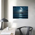 thumbnail image 4 of Designart ' Super Full Moon Over The Sea I ' Modern Canvas Wall Art Print, 4 of 6