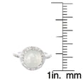 thumbnail image 3 of Sterling Silver with Natural Moon Stone and White Topaz Halo Ring, 3 of 3