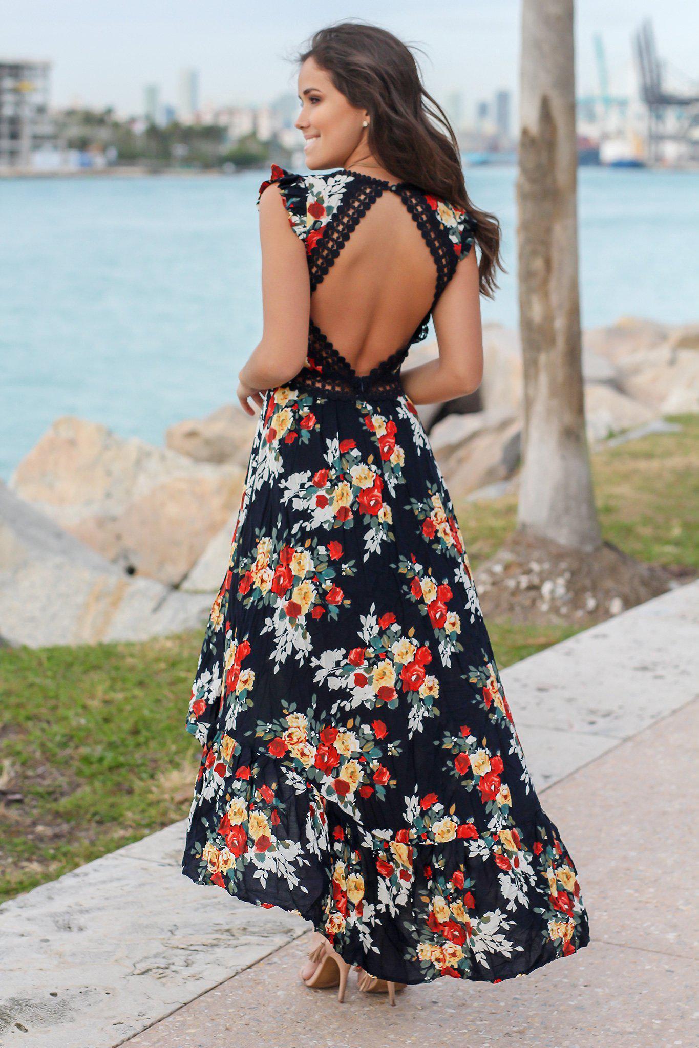 Women Strappy Floral Maxi Dress Ladies Summer Beach Evening Party Boho  Dress