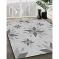 thumbnail image 3 of Ahgly Company Machine Washable Indoor Round Transitional Gunmetal Gray Area Rugs, 4' Round, 3 of 7