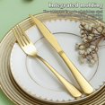 thumbnail image 4 of Evanda Gold Steak Knives Set 12 Piece, Gold Titanium Plating Stainless Steel 6 Dinner Forks and 6 Dinner Knives Set, Steak Knives Steak Forks, Dishwasher Safe, 4 of 7
