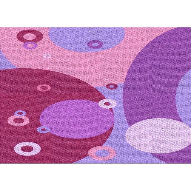 Ahgly Company Machine Washable Indoor Rectangle Transitional Violet Purple Area Rugs, 2' x 4'