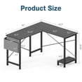 thumbnail image 2 of AENKYO 50" Reversible L-Shaped Computer Desk with Storage Bag & CPU Stand, Corner Desk for Home Office or Gaming, Black, 2 of 7