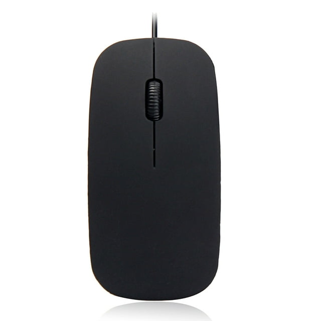 Transemion Mouse Wired Optical Computer Mouses Skin Touch Computers Fitting Laptop Gift Networking Keyboards Table Study Black 1Set