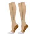 thumbnail image 1 of Calcetines de compresión con cremallera, calcetines deportivos de tubo largo, calcetines elásticos con venas, calcetines con cremallera, 1 of 6