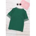 thumbnail image 3 of ABPHQTO Blusa de Mujer Verde Chic Boho Escote en V Media Manga, 3 of 5