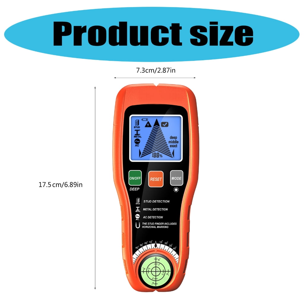 Portable Lightweight Handheld Detector Wire Pipe Power Scanner Suitable for Metal Wall Scanning with Long Battery Lifes