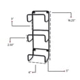 thumbnail image 5 of wallniture wrought iron metal towel rack - solid quality 3-section 16 inch wall mountable for bathroom storage - large enough to fit rolled bath towels in black, 5 of 6