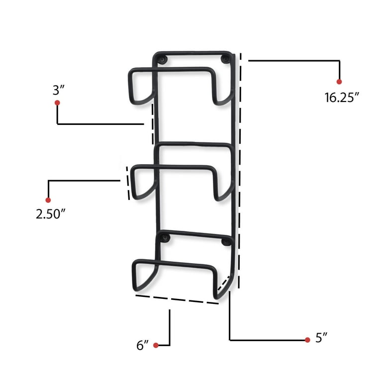 wallniture wrought iron metal towel rack solid quality 3 section 16 inch wall mountable for bathroom storage large enough to fit rolled bath