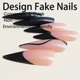 thumbnail image 4 of Yoyauz Coffin Pressed Nails Fake French Nails Full Coverage Acrylic Fake Nails for Ladies & Girls 24PCS, 4 of 5