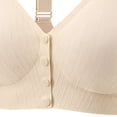 thumbnail image 5 of Npasoilc Plus Size Button Front Sports Bra for Women Adjustable Straps Wireless Yoga Bras Front Closure No Underwire Bra，Full Coverage Bras, 5 of 5