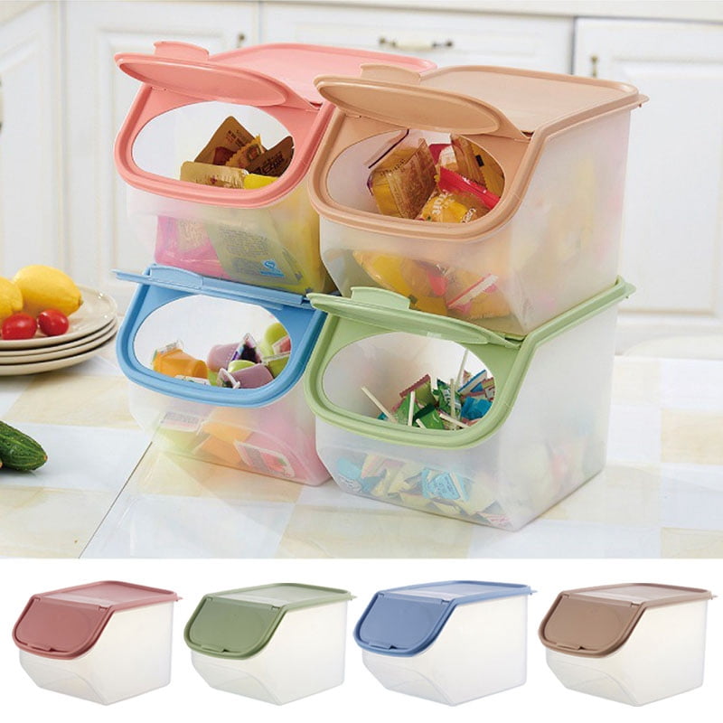 Pink S Polai 13L Rice Storage Container Cereal Container with Measuring Cup for Kitchen
