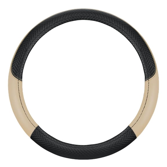 Splicing Leather Steering Wheel Cover Nonslip Breathable Without Inner V7