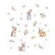 thumbnail image 3 of Adhesivos de pared de PVC con diseño de conejo en acuarela con dibujos animados, 3 of 4