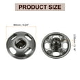 thumbnail image 2 of Uxcell 72 Conjuntos de Botones a Presión de 6mm, Botones de Metal Color Gunmetal, 2 of 7