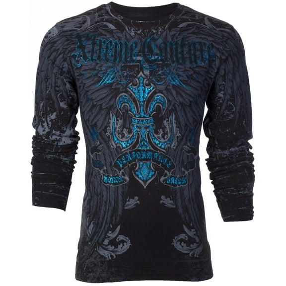 Xtreme Couture By Affliction Men's Thermal Shirt Sandstone