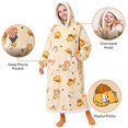 thumbnail image 7 of Joyfy Wearable Blanket Hoodie for Adults Gifts for Teen Girls Sister Women Sherpa Fleece Printed Hooded Blanket Sweatshirt Warm Cozy with Pocket & Sleeves, 7 of 7