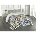 thumbnail image 2 of Ambesonne Colorful Quilted Coverlet 3 Pcs, Penguin Ice Animals, King Size, Multicolor, 2 of 4