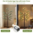 thumbnail image 4 of 5FT Lighted Easter Tree with Timer, Easter Decorations for Home & Porch, Pre-Lit Egg Trees with LED Lights & Colorful Eggs, Indoor Outdoor Spring Decor Party & Office Decoration, 4 of 9