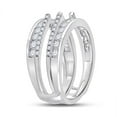 thumbnail image 2 of 14K White Gold Womens Round Diamond Wedding Wrap Ring Guard Enhancer 1 Cttw, Womens Size: 5-10, 2 of 4