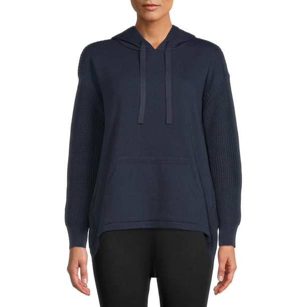 Time and Tru Women’s Mixed Media Hoodie