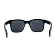 thumbnail image 4 of Hipster Retro Vintage Style Fashion Rectangle Horn Rim Sunglasses All Black, 4 of 4