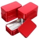 thumbnail image 1 of GOOHOCHY 5 cajas de lata vacías rectangulares, latas de metal vacías, pequeñas latas vacías con tapa, mini cajas portátiles para guardar dulces, joyas, manualidades, color rojo., 1 of 8