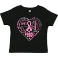 thumbnail image 3 of Inktastic Breast Cancer Awareness Heart Words Boys or Girls Toddler T-Shirt, 3 of 5